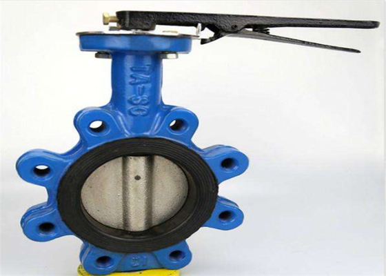 Pin Stainless Steel Lug Butterfly Valve , Handle Cast Iron Wafer Type Butterfly Valve